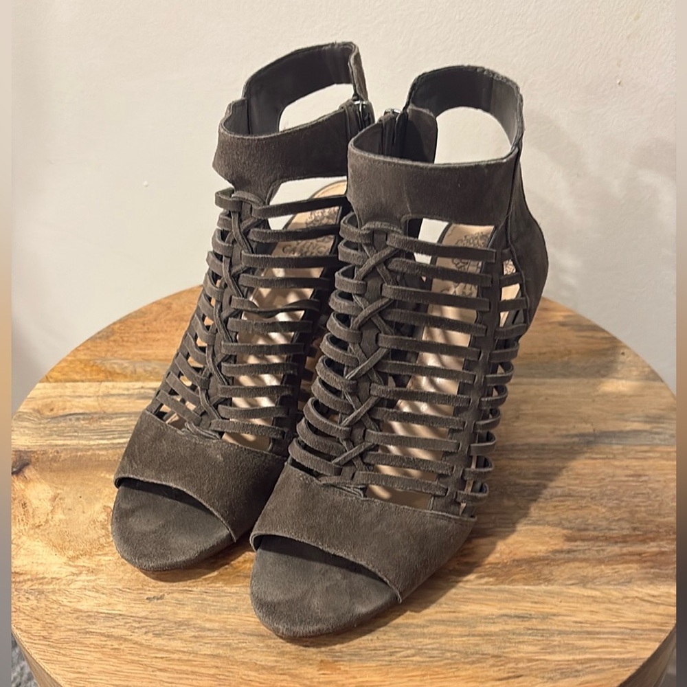 Vince Camuto Olive Green Strappy Heels